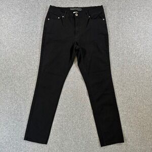 Parasuco Jeans Womens 14 C-2537 Black Stretch Slim Straight Denim